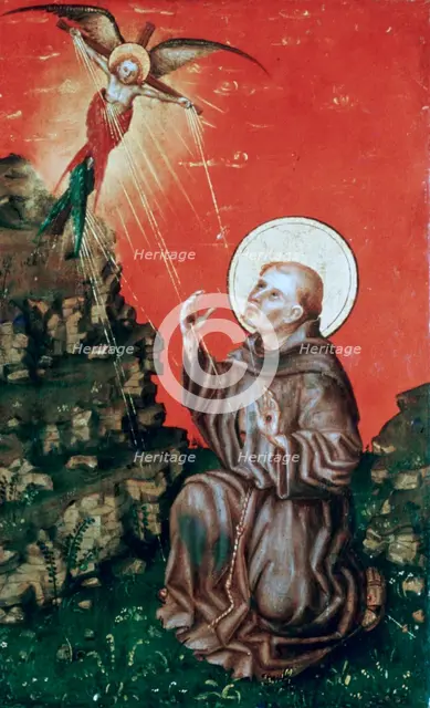 'St Francis receiving the Stigmata', c1430-1451. Artist: Stephan Lochner