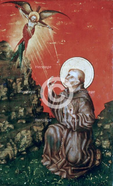 'St Francis receiving the Stigmata', c1430-1451. Artist: Stephan Lochner