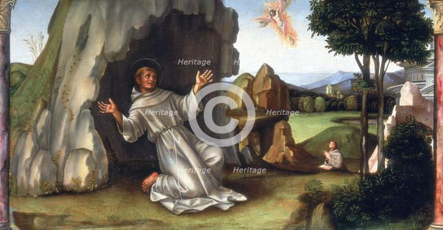 'St Francis Receiving the Stigmata', late 15th-early 16th century. Artist: Francesco Francia