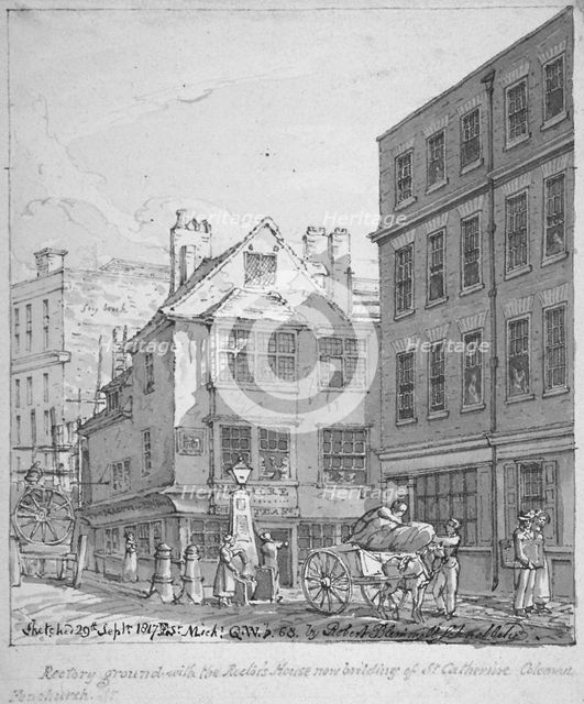 St Katherine Coleman Rectory, Fenchurch Street, City of London, 1817. Artist: Robert Blemmell Schnebbelie