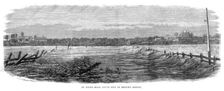 St Kilda Road, south side of Prince's Bridge - Floods at Melbourne, Australia, 1864