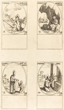 St. Helen; St. Donatus; St. Ludovicus, Bishop; St. Bernard. Creator: Jacques Callot