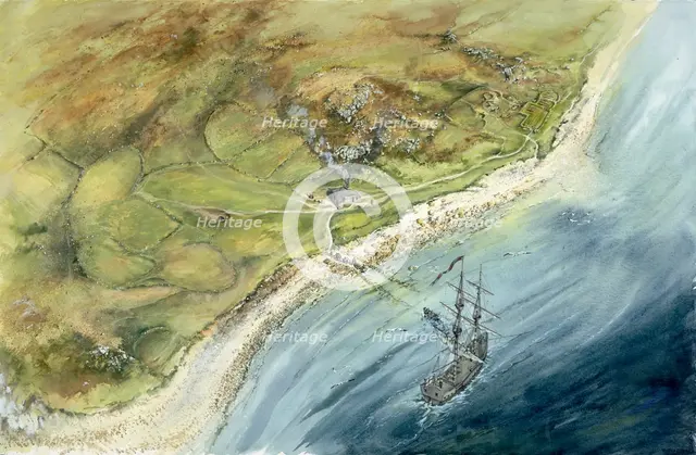 St Helen's Quarantine Station, Isles of Scilly, c1764, (c1990-2010). Artist: Peter Dunn.