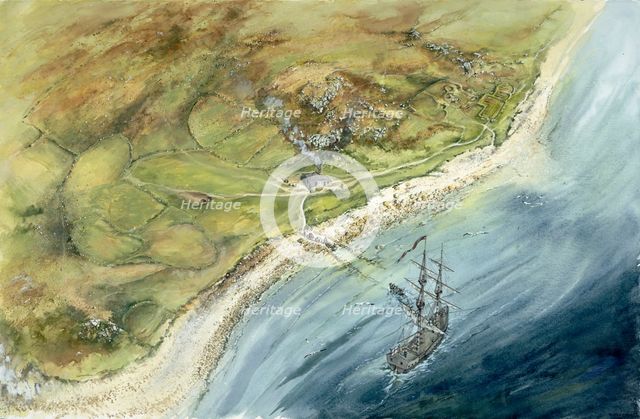 St Helen's Quarantine Station, Isles of Scilly, c1764, (c1990-2010). Artist: Peter Dunn.