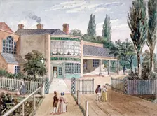 St Helena tea gardens, Lower Road, Rotherhithe, London, c1860. Artist: Anon