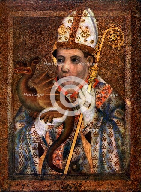 'St Hilary', 1365-1367 (1955). Artist: Master Theodoric