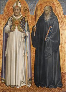 St Hugh of Lincoln and St Benedict of Nursia. Creator: Gherardo di Jacopo