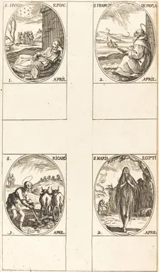 St. Hugo; St. Francis of Paula; St. Mary of Egypt; St. Richard. Creator: Jacques Callot