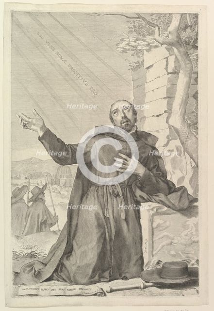 St. Ignatius in Ecstasy. Creator: Claude Mellan.