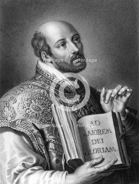 St Ignatius of Loyola, 16th century Spanish soldier and founder of the Jesuits, (1836).Artist: W Holl