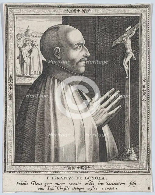St. Ignatius of Loyola, from the series Male Founders of Religious Orders, before 1610., before 1610 Creator: Philip Galle.
