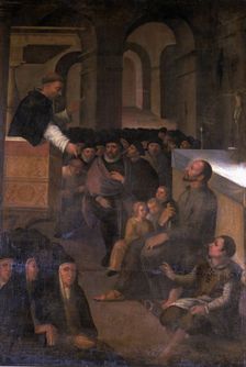 St. Ignatius of Loyola in the interior of the church of Saints Justo and Pastor of Barcelona