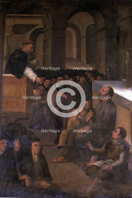 St. Ignatius of Loyola in the interior of the church of Saints Justo and Pastor of Barcelona.