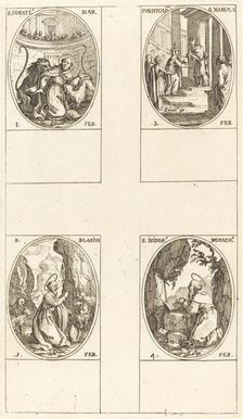 St. Ignatius; Purification of the Virgin; St. Blaise; St. Isidore. Creator: Jacques Callot