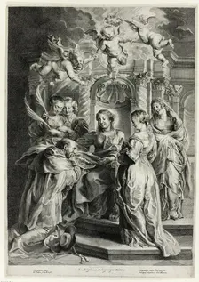 St. Ildefonso before the Virgin, 1638. Creator: Jan Witdoeck