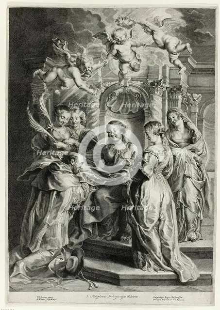 St. Ildefonso before the Virgin, 1638. Creator: Jan Witdoeck.