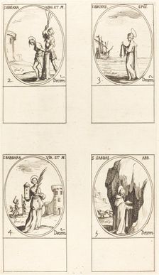St. Irene & Companions; St. Christiana; Sts. Anania, Azaria & Misael; St. Florianus &. Creator: Jacques Callot