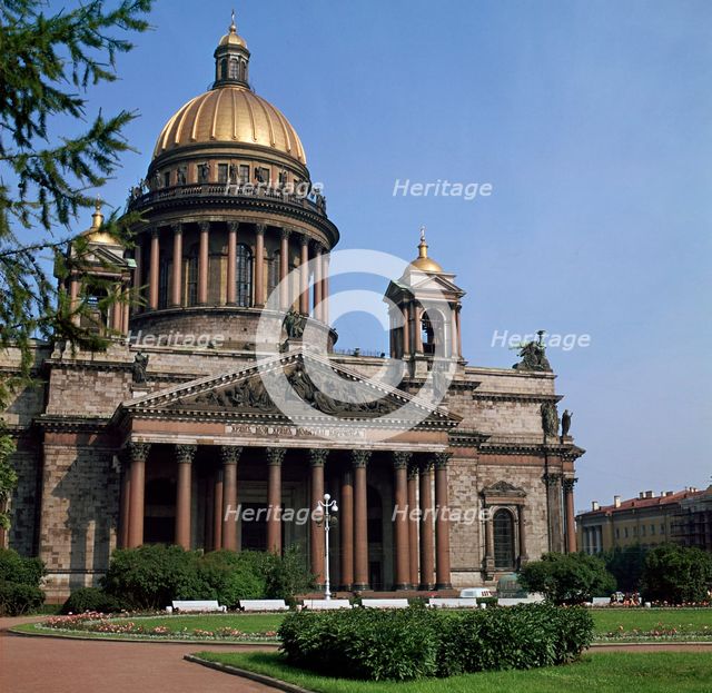 St Isaac's Cathedral in St Petersburg. Artist: Unknown