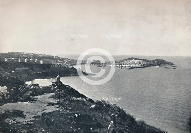 'St. Ives - The Town and The Island, 1895. Artist: Unknown.