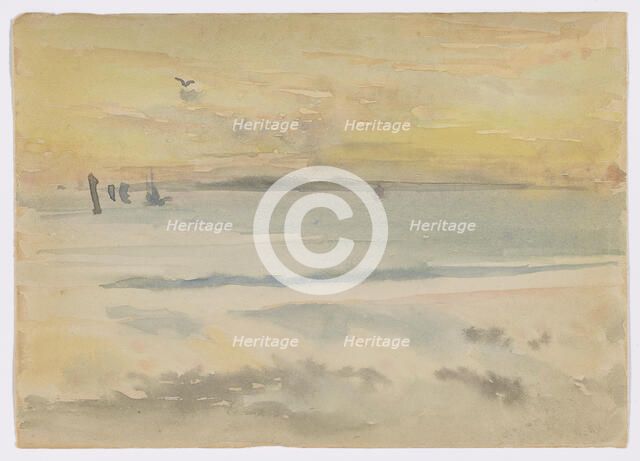 St. Ives: Sunset, 1883-1884. Creator: James Abbott McNeill Whistler.