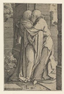 St. Joachim Embracing St. Anna, 1520. Creator: Lucas van Leyden