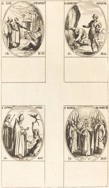 St. Job, Prophet; St. Gangulphus; St. Epiphanius; St. Mary of Martyrs. Creator: Jacques Callot