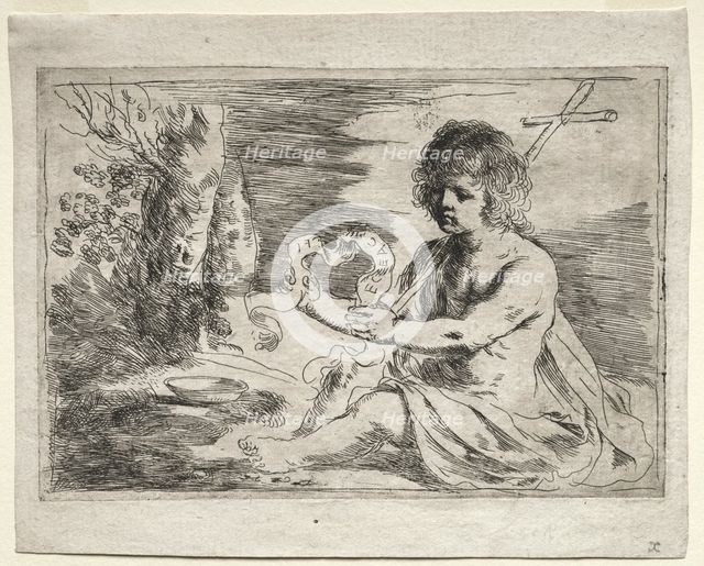 St. John the Baptist, 1650s. Creator: Guercino (Italian, 1591-1666).