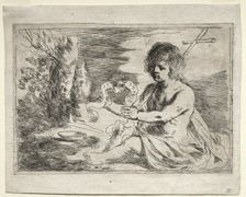 St. John the Baptist, 1650s. Creator: Guercino (Italian, 1591-1666)