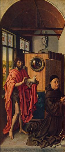 St. John the Baptist and the Franciscan master Henry of Werl 1438, (c1934). Artist: Robert Campin