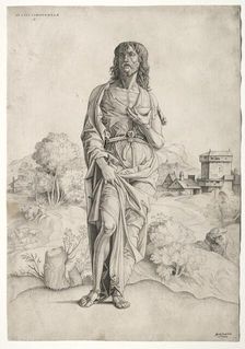 St. John the Baptist, c. 1505. Creator: Giulio Campagnola (Italian, 1482-1515)
