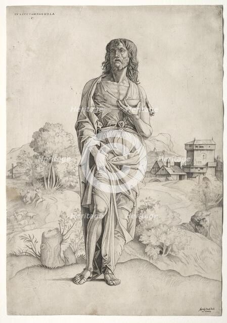 St. John the Baptist, c. 1505. Creator: Giulio Campagnola (Italian, 1482-1515).