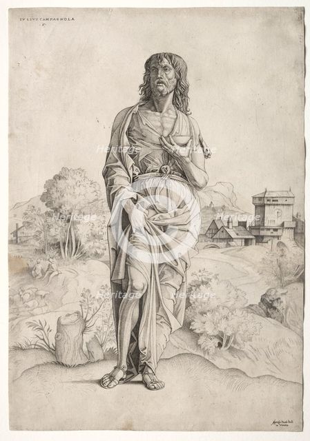 St. John the Baptist, c. 1505. Creator: Giulio Campagnola (Italian, 1482-1515).