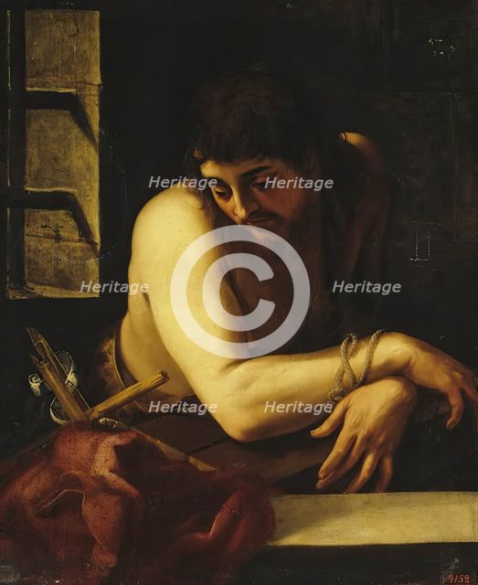 St John the Baptist in the Prison, 1567. Creator: Juan Fernandez de Navarette.