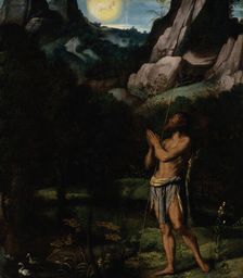St. John the Baptist in the Wilderness, c1535. Creator: Moretto da Brescia