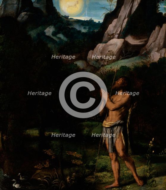 St. John the Baptist in the Wilderness, c1535. Creator: Moretto da Brescia.