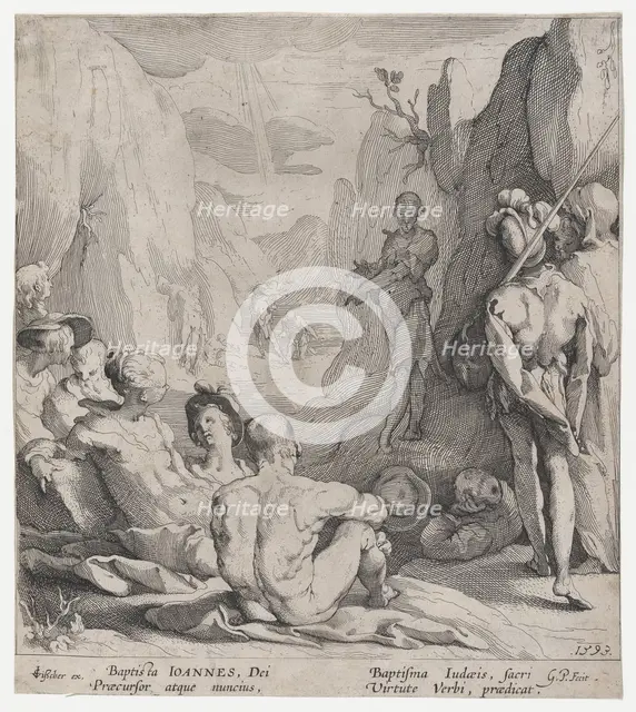 St. John the Baptist Preaching, 1593. Creator: Gerrit Pietersz Sweelink.