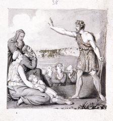 St John the Baptist preaching 19th century. Artist: Corbould Family
