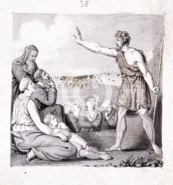 'St John the Baptist preaching', 19th century. Artist: Corbould Family