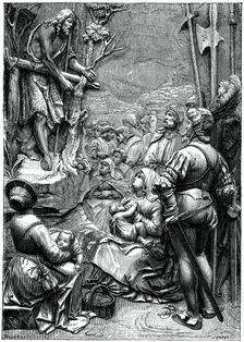 St John the Baptist Preaching in the Desert 16th century, (1870)