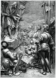 St John the Baptist Preaching in the Desert 16th century, (1870)