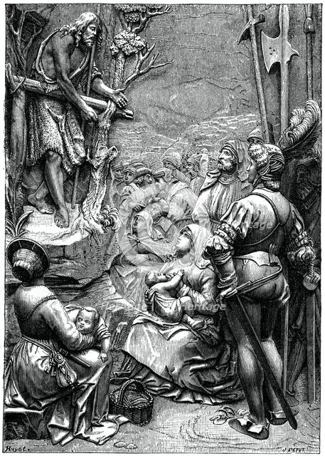 'St John the Baptist Preaching in the Desert', 16th century, (1870). Artist: Unknown