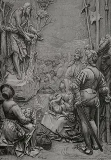 St John the Baptist preaching in the desert, 1877. Creator: Jules Jean Marie Joseph Huyot