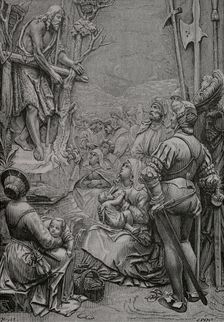 St John the Baptist preaching in the desert, 1877. Creator: Jules Jean Marie Joseph Huyot