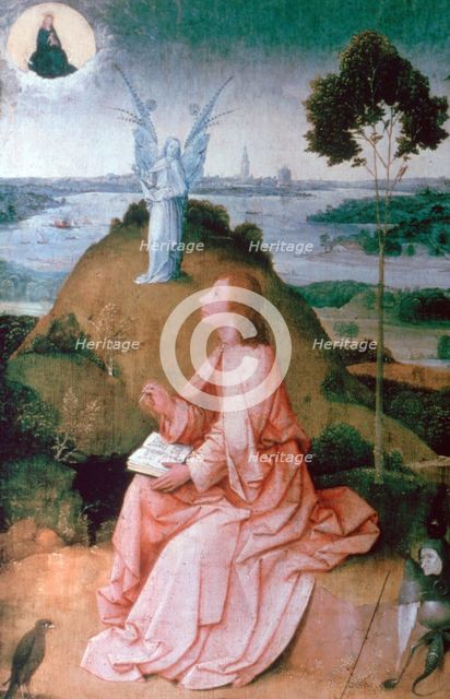 'St John the Evangelist on Patmos', 1504-1505. Artist: Hieronymus Bosch