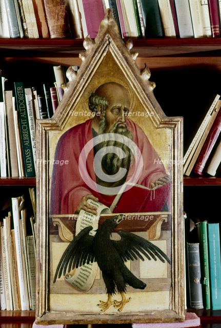 St John the Evangelist shown with his symbol, an eagle, 15th century. Artist: Giovanni di Paolo