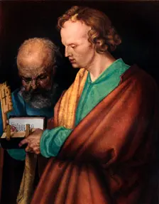 St John with St Peter (detail), 1526, (1936). Artist: Albrecht Dürer