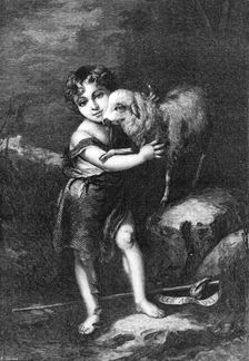 "St. John and the Lamb," by Murillo, 1870. Creator: W Thomas