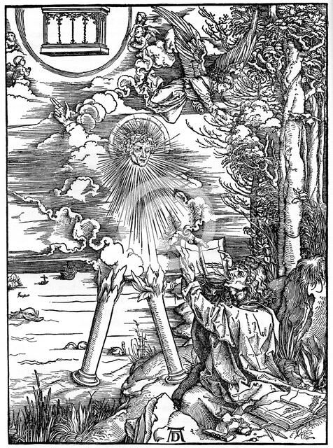 'St John devouring the Book', 1498, (1936).Artist: Albrecht Dürer