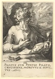 St. John, from Christ, the Apostles and St. Paul with the Creed, ca. 1589. Creator: Hendrik Goltzius