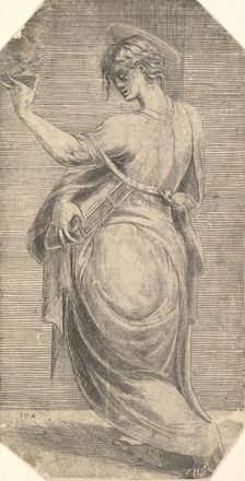 St John in profile facing left, from Christ and the Apostles ca. 1548-50. Creator: Andrea Schiavone